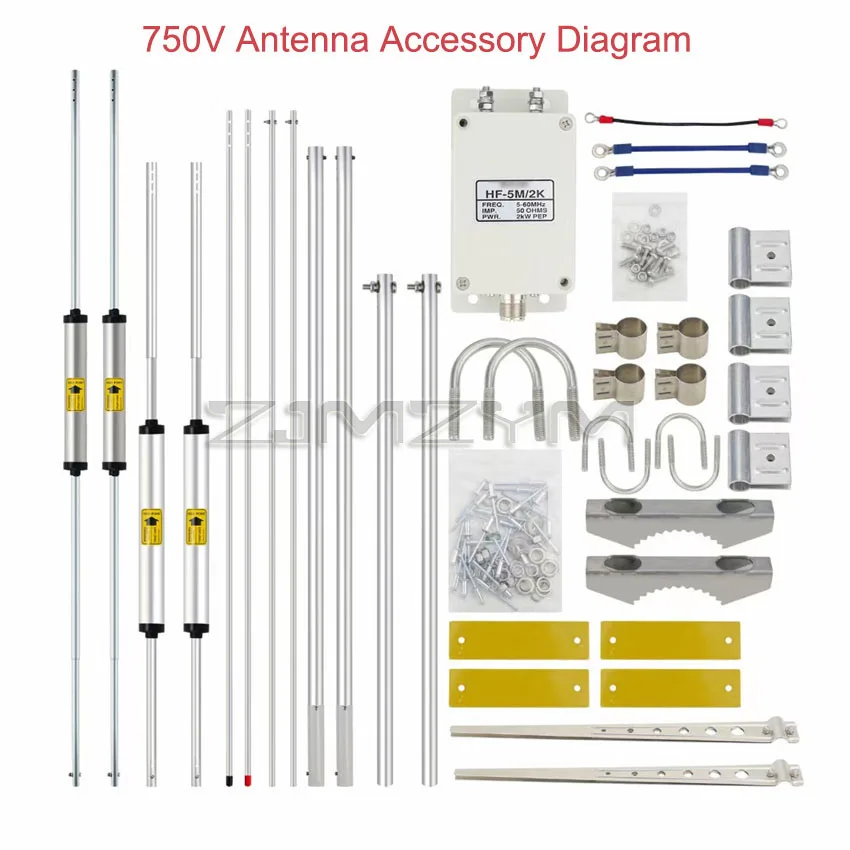 Mini Antenna HF QRP 5-55Mhz 20W – Onde Corte Full Band Con FM E UHF/VHF