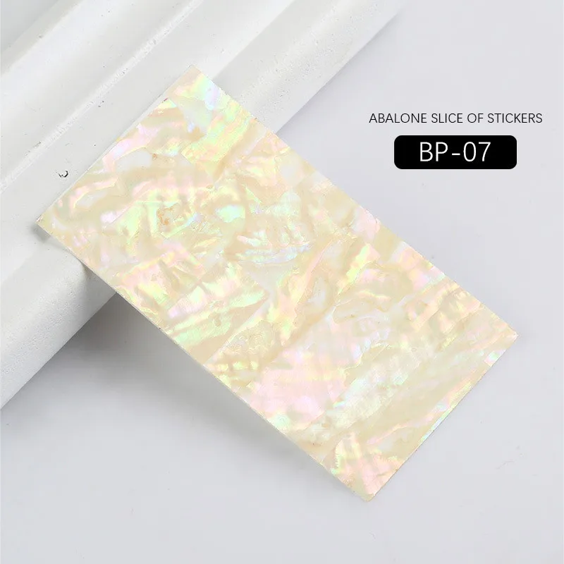3D Abalone Shell Slice Nagelaufkleber Flocken, selbstklebende Abziehbilder, Maniküre DIY Nail Art, Gelpoliermittel Tipps Dekorationen – Detail 8