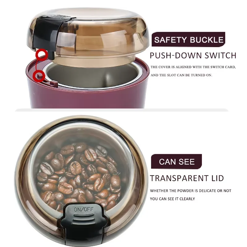 Portable Mini Electric Coffee Grinder Kitchen Multifunctional Grinding Machine For coffee beans Nuts Pepper Tobacco Grains Mill