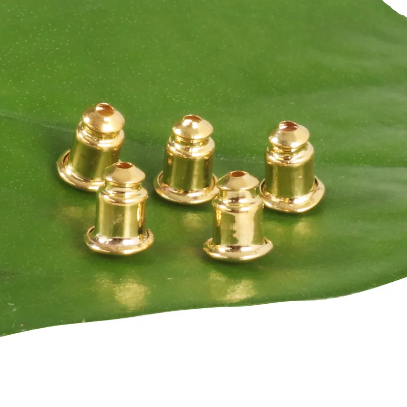 10 Stück/Los 925 Silber 8 Karat Gold Kupfer Blume Ohrring rücken für Ohrringe Schmuck hypo allergen Ersatz sichere Ohrring heber – Detail 4