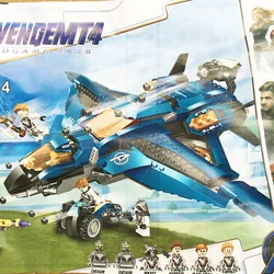 Endgame – ensemble de blocs de construction Quinjet ultime pour enfants, avec figurines compatibles, modèle 76126, briques de bricolage, jouets cadeaux 