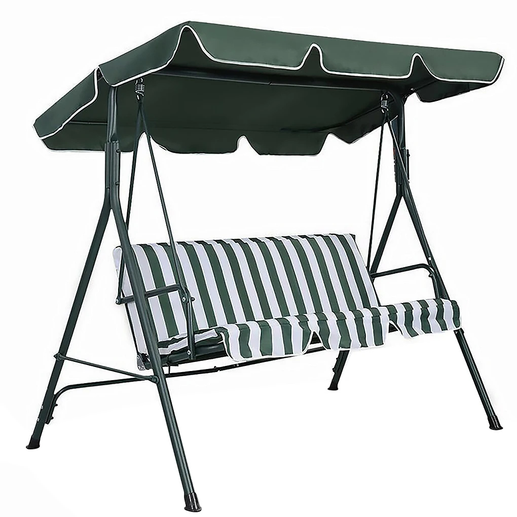 Polyester Swing Chair Canopy Sunproof PA Coated Rotatable Sunshade Garden Park Front Yard Patio Top Cover Deep Green