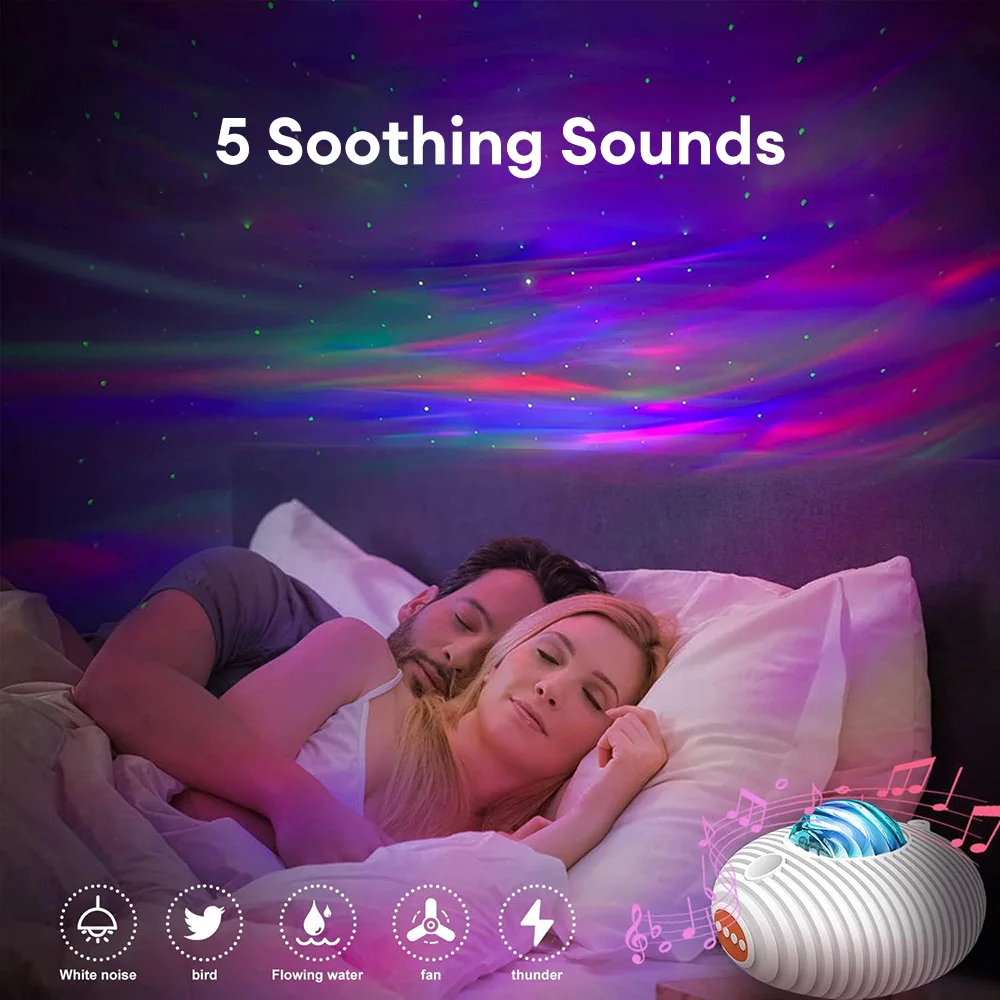 Description Picture 6 of itemLED Galaxy Projector Night Light with Bluetooth 5.0 Speaker Timer and Remote Control 14 Colors Built-in 5 Music Star Projector