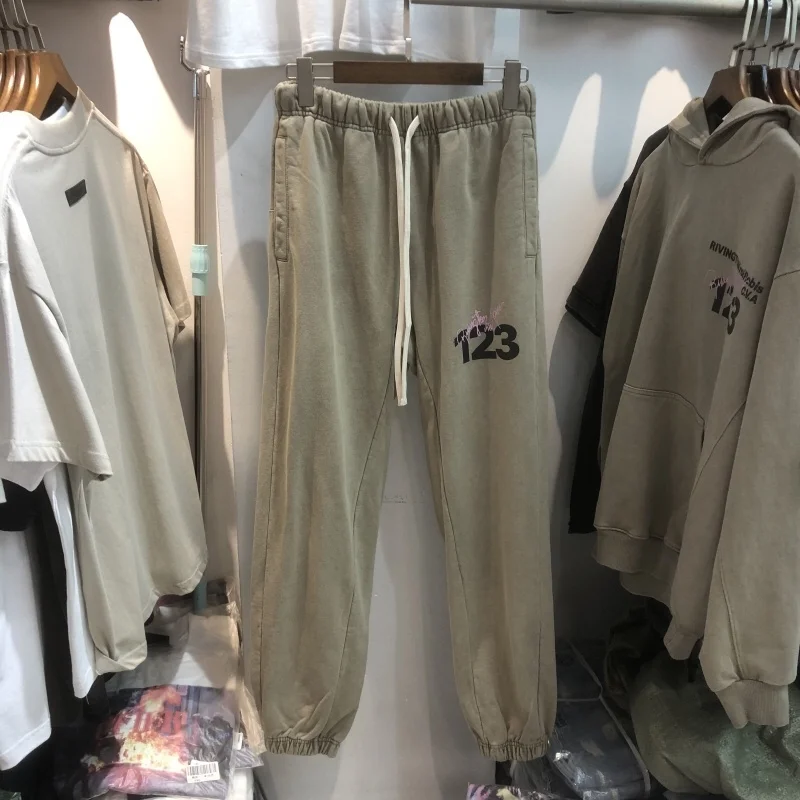 

2022 RRR123 Pants Printed High Street Men's And Women's Loose Terry Autumn And Winter Leisure Sports Pants