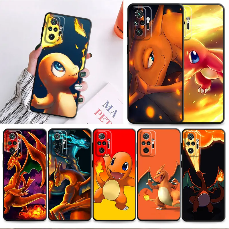 Custodia Per Telefono Per Xiaomi Redmi Note 7 8T 10S 8 9 11 Pro 11S 10 Lite 11T 9S Cartoon Pokemon Charizard Charmander Cover Tpu Soft