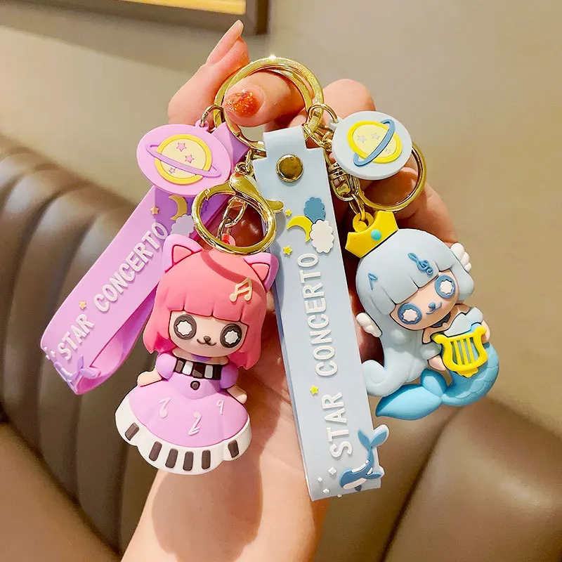 Kawaii Keychain for Women Cute Cartoon Fruits Key Ring Car Key Chain Teen  Girls Aesthetic Charms Back to School Supplies