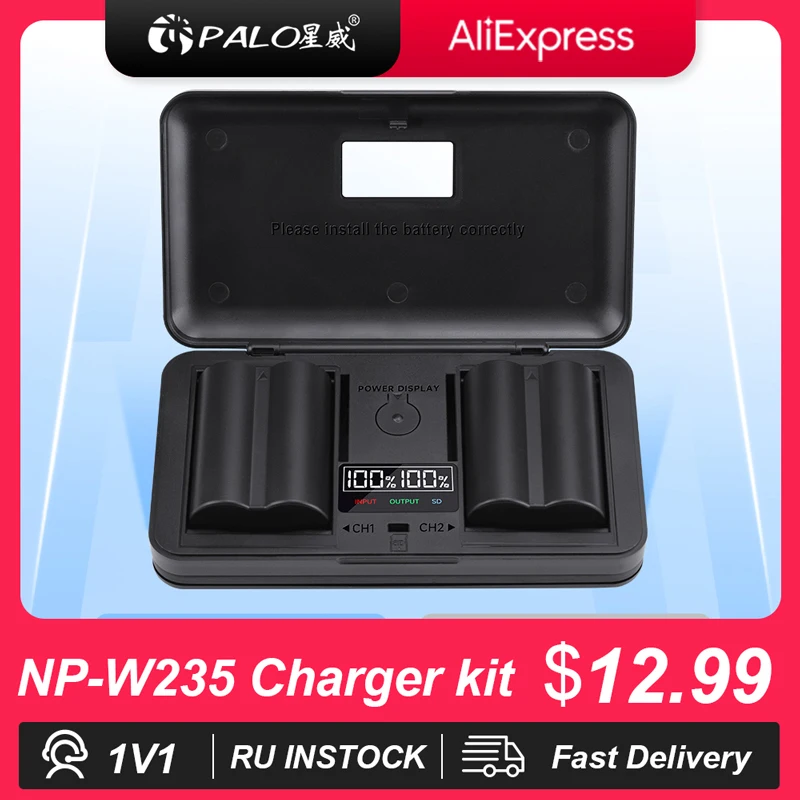 PALO2600mAhNPW235NPW235BatteryStorageBoxChargerForFujifilm
