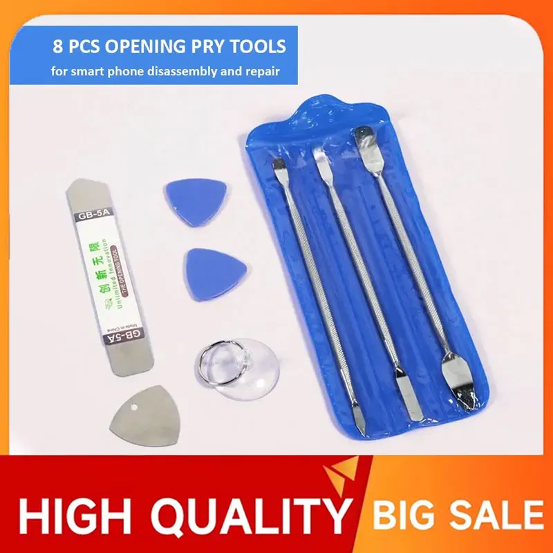 8 In 1 휴대 전화 수리 금속 Spudger Prying 도구 키트 iPhone 용..