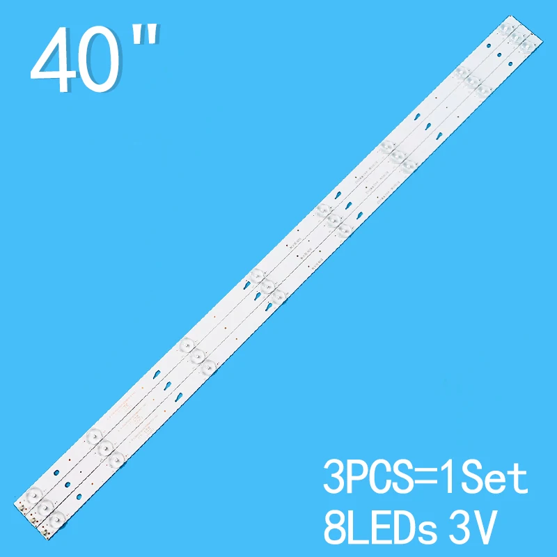 

New 3PCS/lot 780mm For 40" TV TH-40D400C CRH-ES40WWB303008035ADREV1.0 B ECHOM-4640WW002 LVF400SSDE E2 V12 THOMSON T40D18SFS-01B