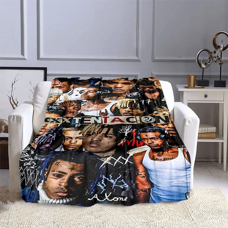 

XXXTentacion - Rap artist printed blanket, fashionable and warm flannel blanket, picnic blanket, bed blanket, birthday gift