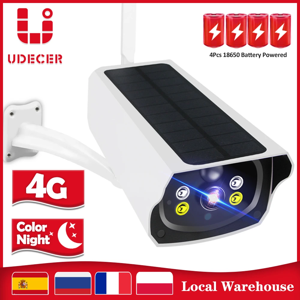 

4G Camera Battery Outdoor 1080P Solar Panel Battery Powered Security CCTV Wireless IP Camera SIM Card Network Security Camera