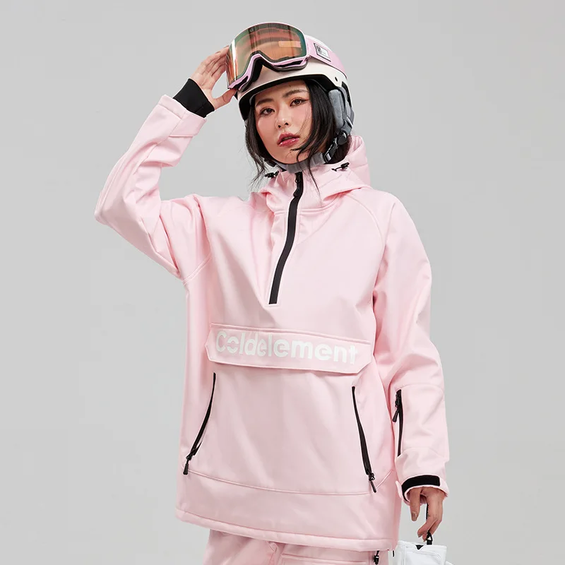 Winter Ski Hoodie Jacket Snowboarding Skiing Jacket Men Women Outdoor Waterproof