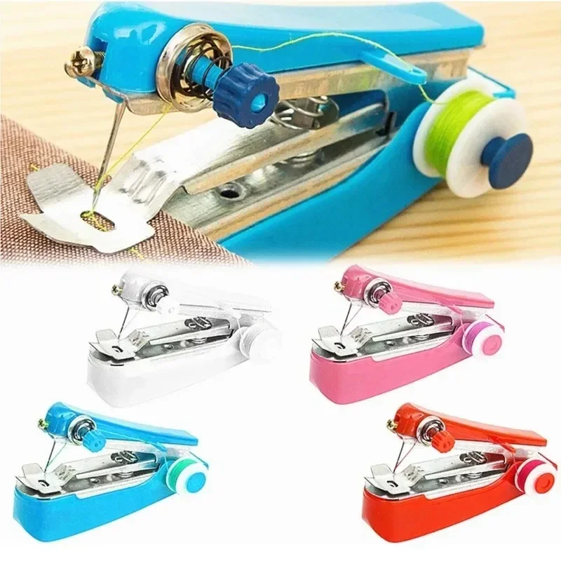 Portable  sewing machine mini sewing machine Household Simple Needlework Manual Crop Repair Clothes Fabric hand sewing machine 2