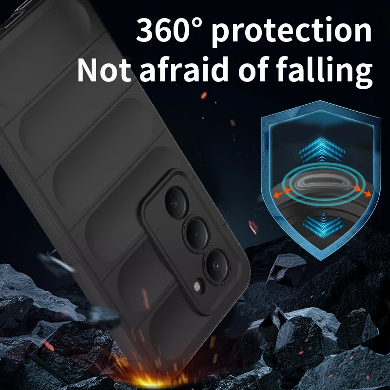 Shockproof Shield Phone Case with TPU Frame and Flannel Lining