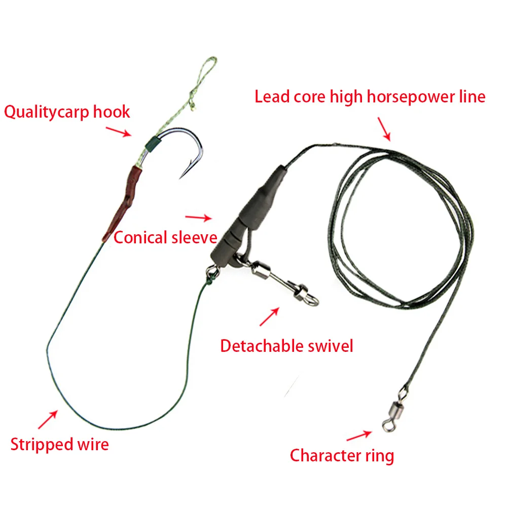 1SetHandMadeCarpFishingrigterminaltackleRigHairChodRigFor