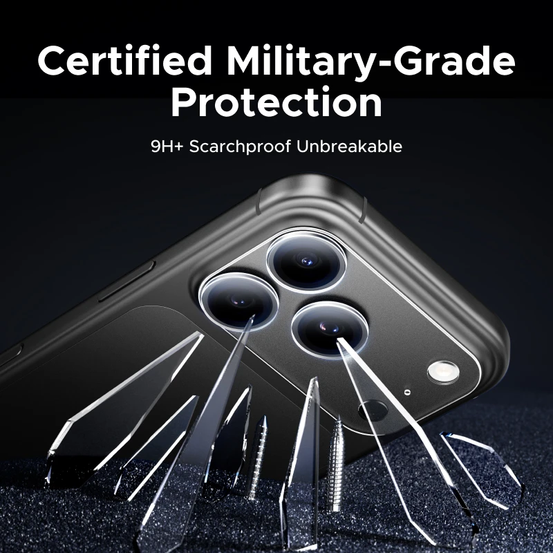 UGREEN حامي عدسة الكاميرا آيفون 17 برو ماكس زجاج عدسة كامل آيفون 17 طبقة رقيقة واقية الهواء HD 1 قطعة