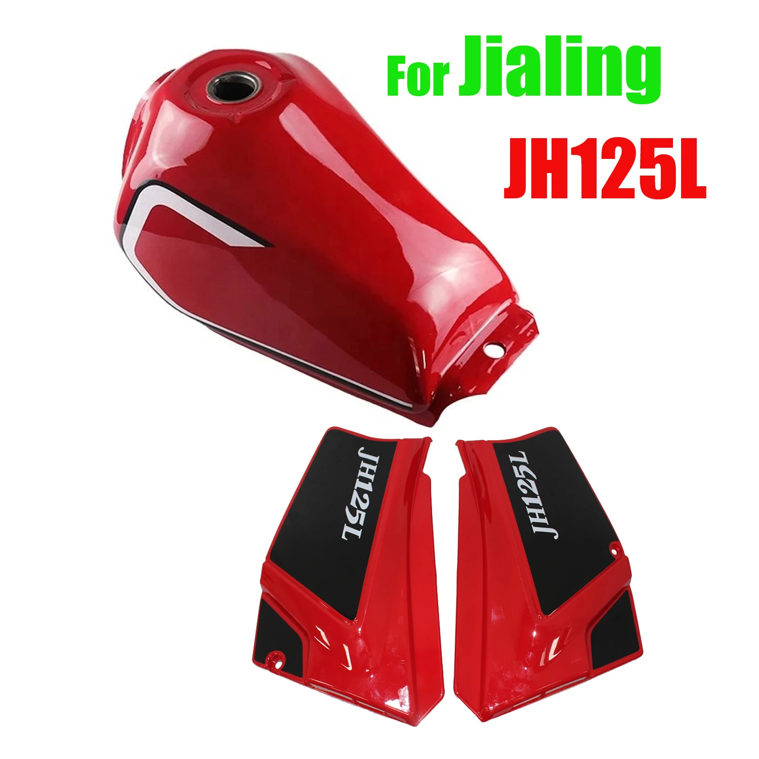

Motorcycle Petro Oil Fuel Tank Assy for Honda JIALING Dirtbike JH125L XL125 Replaced Parts Red Black Metal Box With Side Panels