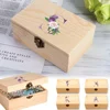 Durable Wood Crafts Storage Case Higher Quality Gifts Packing Jewelry Case Desktop Wooden Storage Box Purple Letter Pattern 1