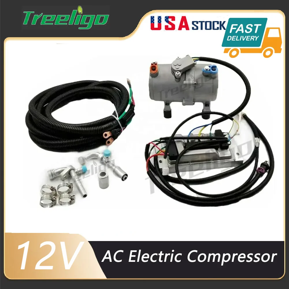 12V-Electric-Air-Conditioner-Compressor-A-C-Set-Air-Conditioning ...