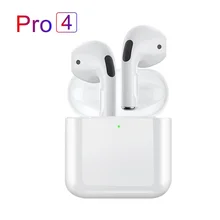 Pro 4 TWS Wireless Headphones Earphone Bluetooth-compatible 5.0 Waterproof Headset with Mic for Xiaomi iPhone Pro4 Earbuds