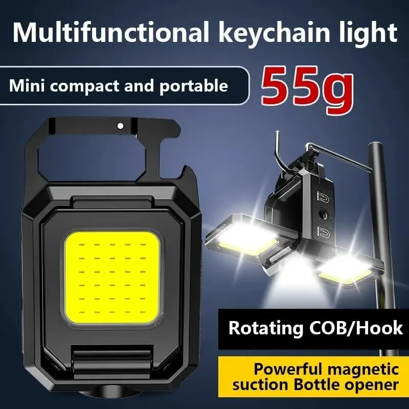 LED Mini Keychain Light XPE Pocket Work Light COB Flashlight USB Rechargeable Emergency Flashlight for Outdoor Camping Fishing portable flashlight,portable work lights,keychain work light,portable work light,portable torch,emergency lights,camping light,camping lamp,camping lantern