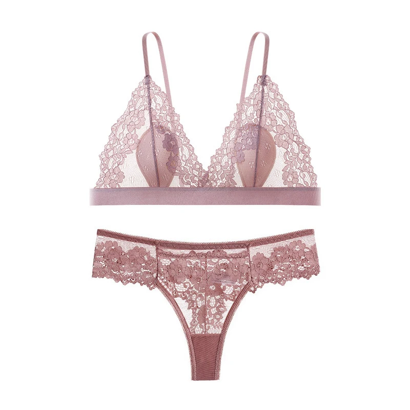 

BANNIROU сексуальный кружевной комплект с бюстгальтером для женщин, женское нижнее белье, прозрачное женское нижнее белье, без косточек, женские бюстгальтеры, трусики, костюмы