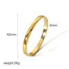 Fashion Minimalist Highlight Luxury 18k Gold Plated Geometric Bangles Tarnish Free Glossy Stainless Steel Bangle For Women Gifts 5