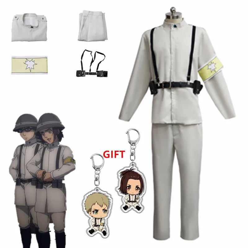 

Anime Cosplay Attack On Titan Season 4 Marley Military Costume White Uniform Final Season Shingeki No Kyojin Gabi Braun Udo Bock