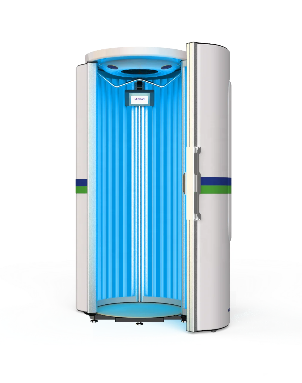 Macchina Abbronzante Verticale Con Lampadine Cosmedico Sunshine Solarium F8-48 Approvato Ce Stand Up Commercial Bed For Skin