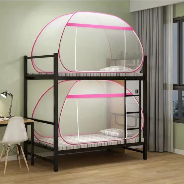 0.9-1.8m Style moderne étudiant dortoir lit superposé porte simple moustiquaire ménage Installation gratuite pliable yourte moustiquaire 2