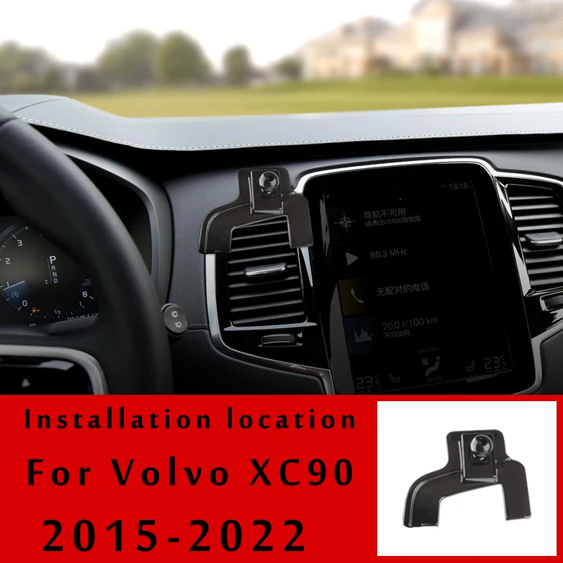 LHD Car Phone Holder For Volvo XC90 2017 2018 2019 2020 2021 Car - Main Image
