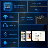 URAO Tablet 10 Inch Android 15 Octa-Core 20GB RAM 64GB ROM 1280x800 IPS Tablets PC WiFi 6 Bluetooth 5.3 Widevine L1 Keyboard Set - Image 2