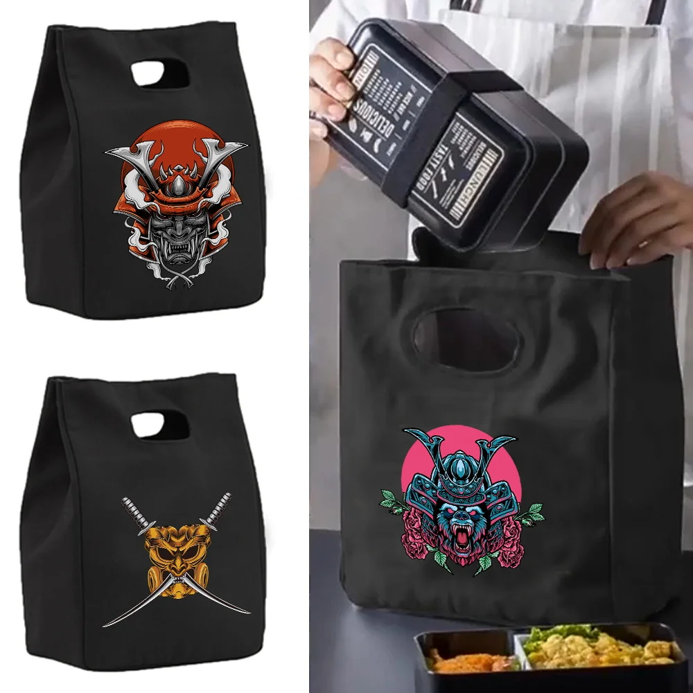 Women'sInsulated Bag Thermal Lunch Bags Kids Fridge Pouch Food Tote Cooler Handbags for Work Canvas Picnic Box Monster Pattern