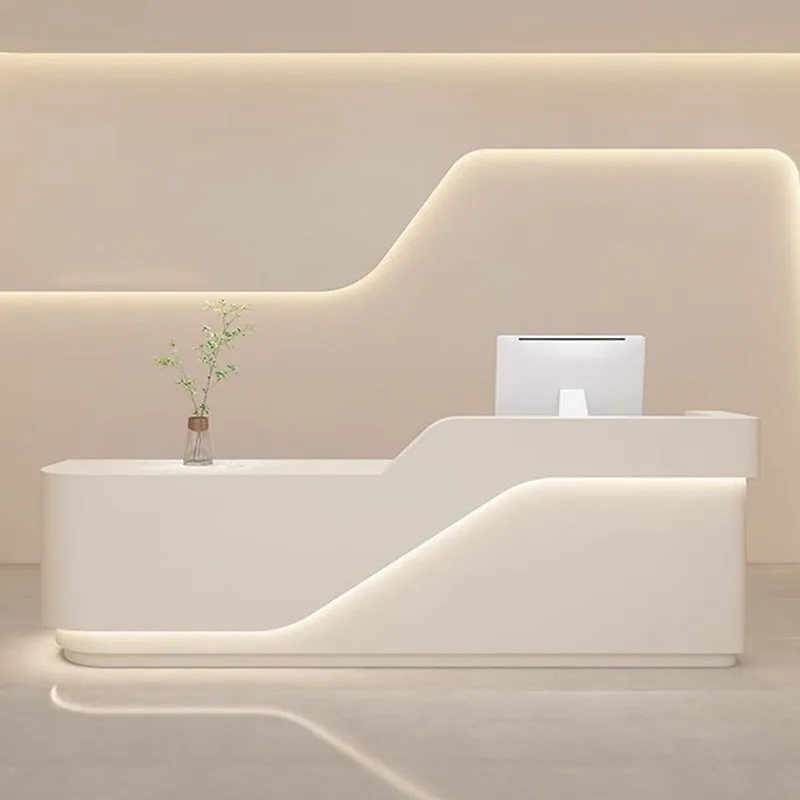 Registratore Di Cassa Bianco Reception Leggio Piccolo Moderno Reception Reception Banco Cassa Cassa Leggio Negozio Mobili