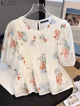 Women Elegant Sleeve Work Tops Casual 1