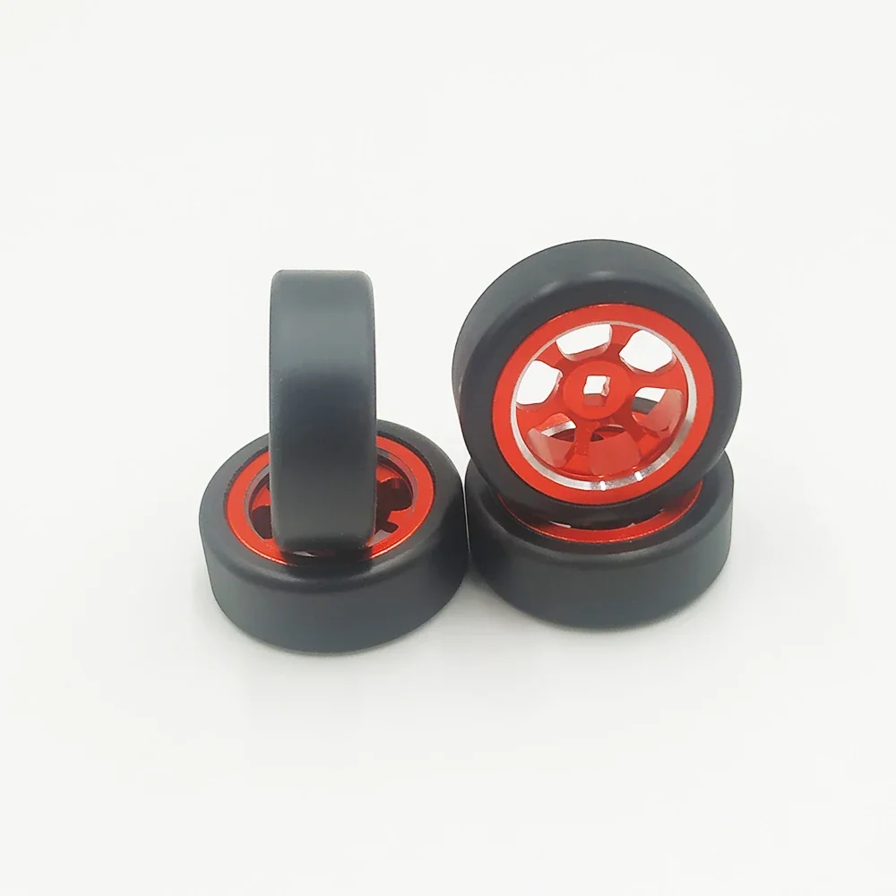 Lega 4 Pezzi Cerchio Ruota 5 Razze Drift Pneumatico Per Rc Hobby Model Car 1/28 Wltoys K969 K989 P929 Rally Bigfoot Kyosho Mini-Z Q D
