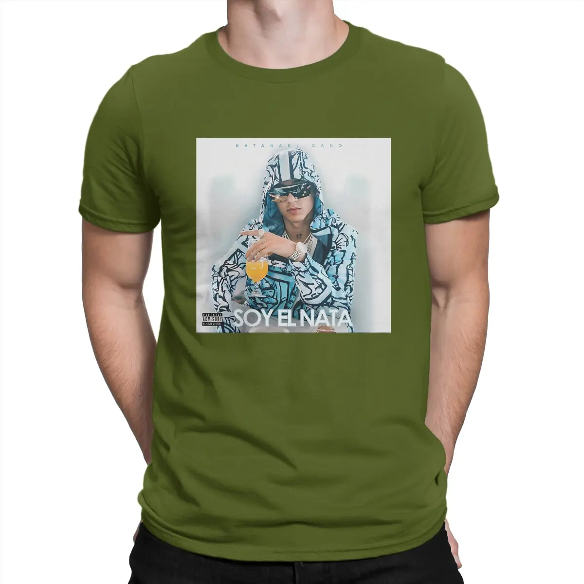 thumbnail image 1 of Camiseta para hombre del álbum Soy El Nata, camiseta vintage de Natanael Cano, camisetas de manga corta con cuello redondo, ropa de algodón, 1 of 7