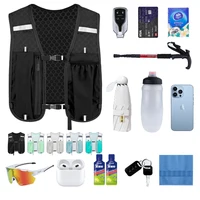 Lightweight Hydration Vest Wear Resist Running Vest Bag with Phone Holder Water Bottle Storage Backpack Camping Sports Backpack