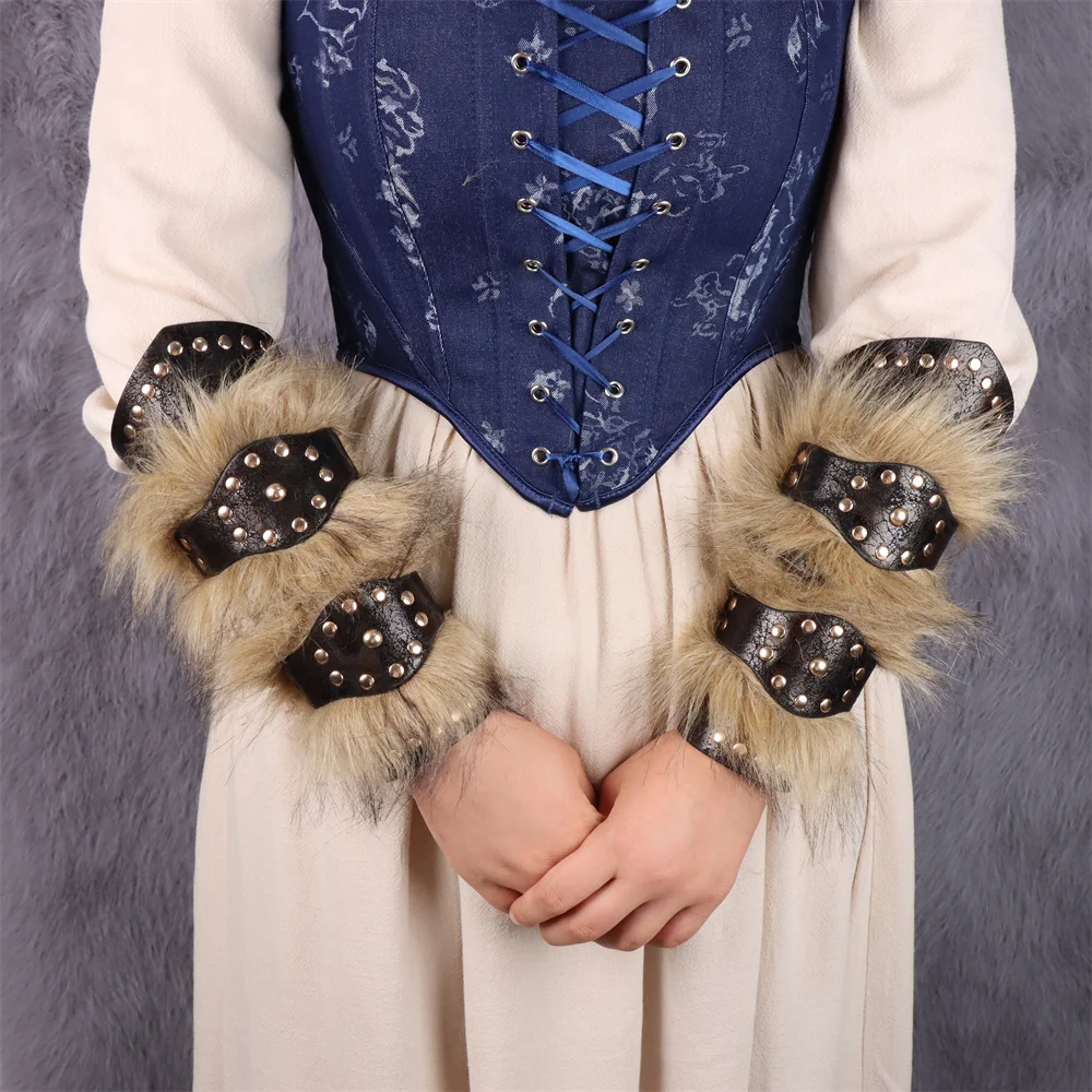 Morain Bracciale Medievale Con Guanto Vikin Guardia Del Braccio Per