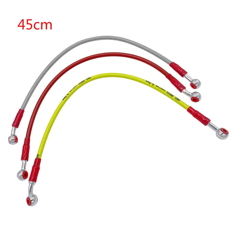 45cm Stainless Steel Braided Cable Motorcycle Brake Oil Hose Line
