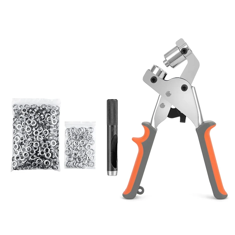 

Grommet Tool Kit Manual Grommet Machine As Shown Plastic+Metal For Fabric Paper With 500Pcs 3/8 Inch(10Mm) Silver