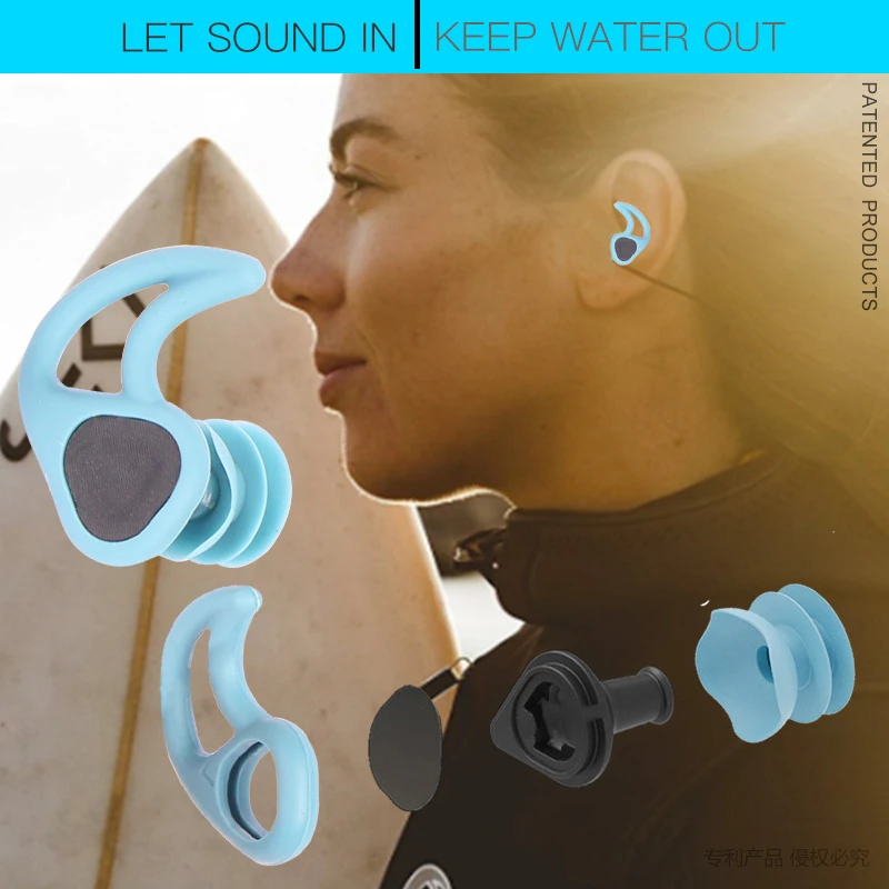 Swimming Ear Plugs Soft Silicone Sound Waterproof Earplugs Diving Water