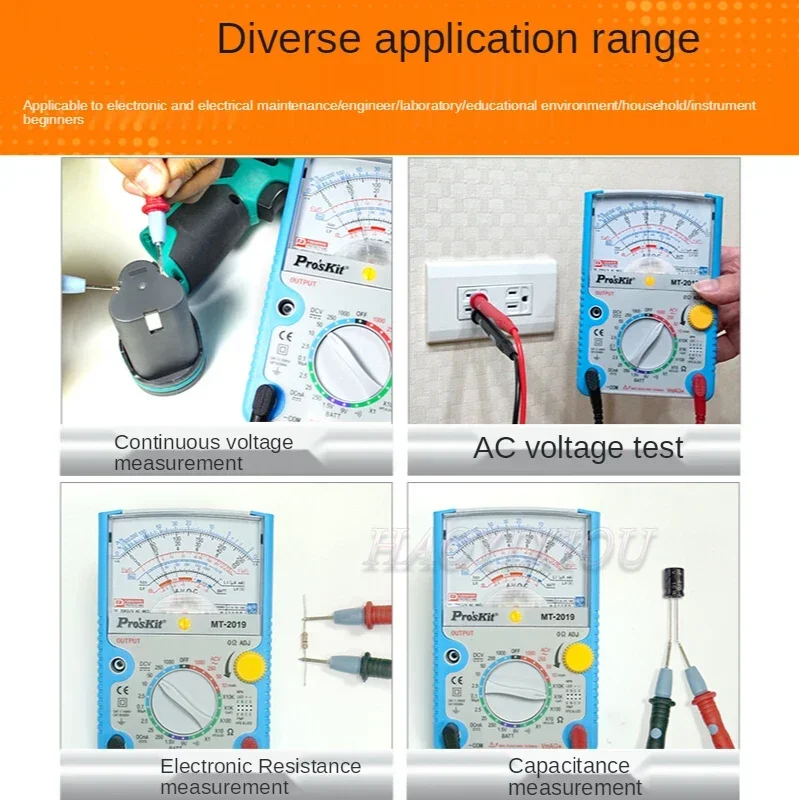 Protective Function Analog Multimeter Safety Standard Professional Ohm Test Meter Tester Analog ProsKit MT -