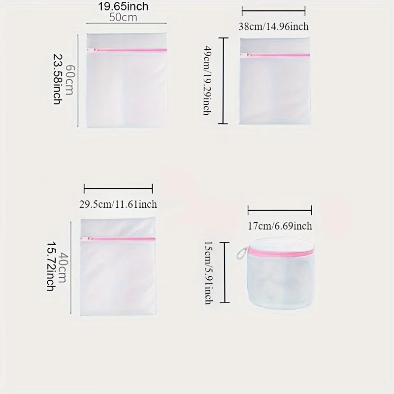 4pcs Laundry bag, storage bag, laundry protection bag, specifically designed for washing machines 3