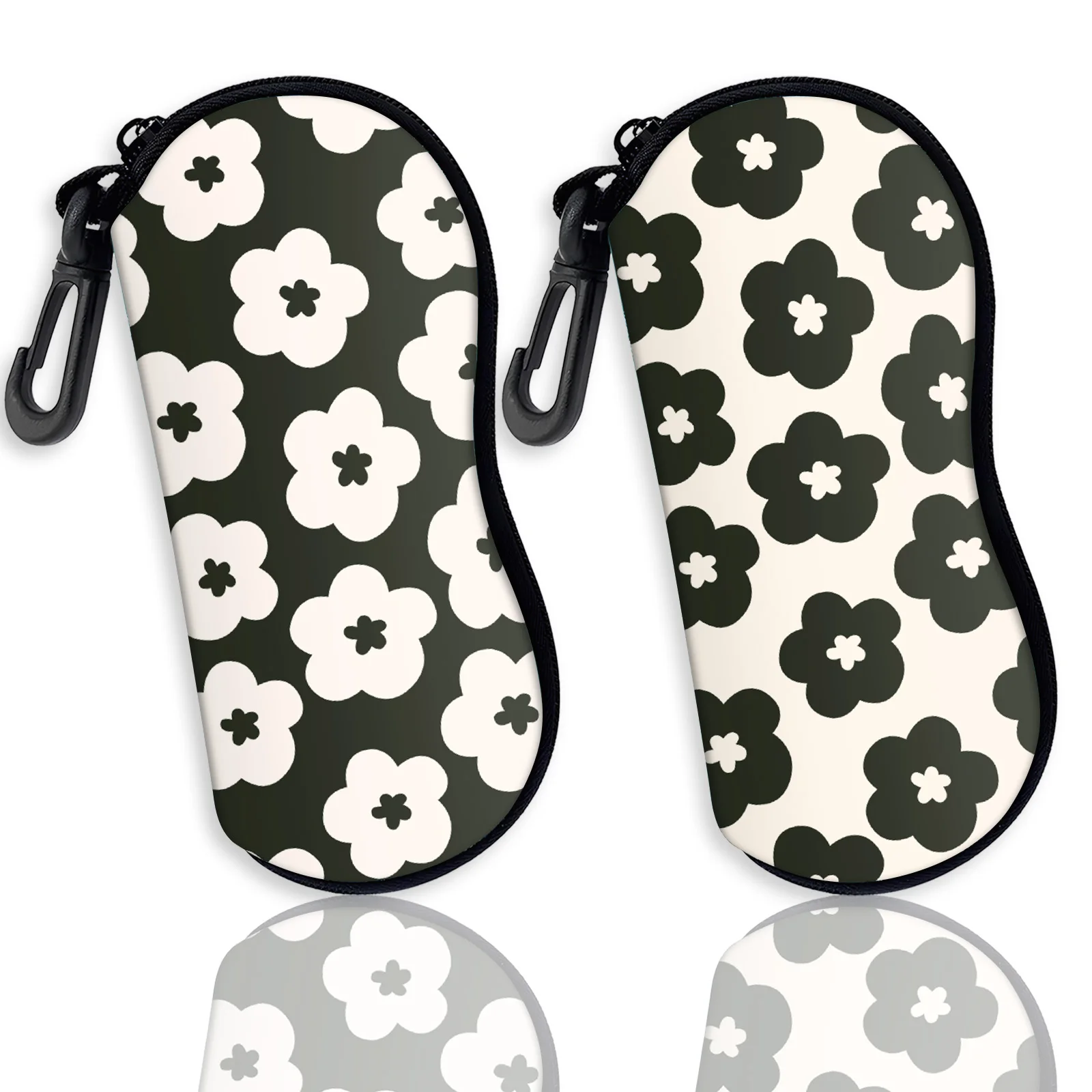 1Pcs Soft Sunglasses Case Neoprene Zipper Glasses Pouch Portable Eyeglasses Ba