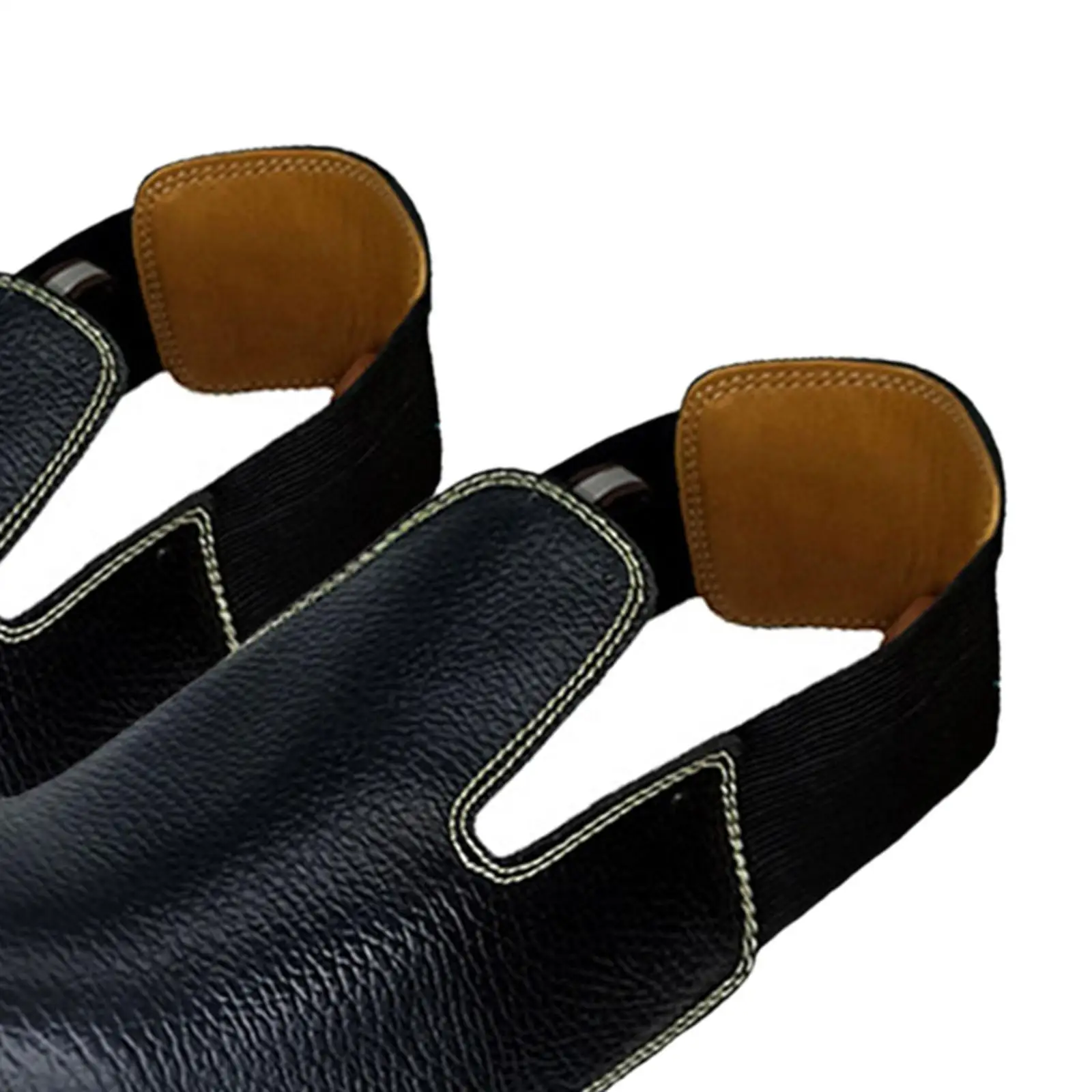 Toe Caps Safe Shoe Covers Leather Overshoes Cover Guards Anti Kick with Elastic Strap Toe Protector for Grinding Welding