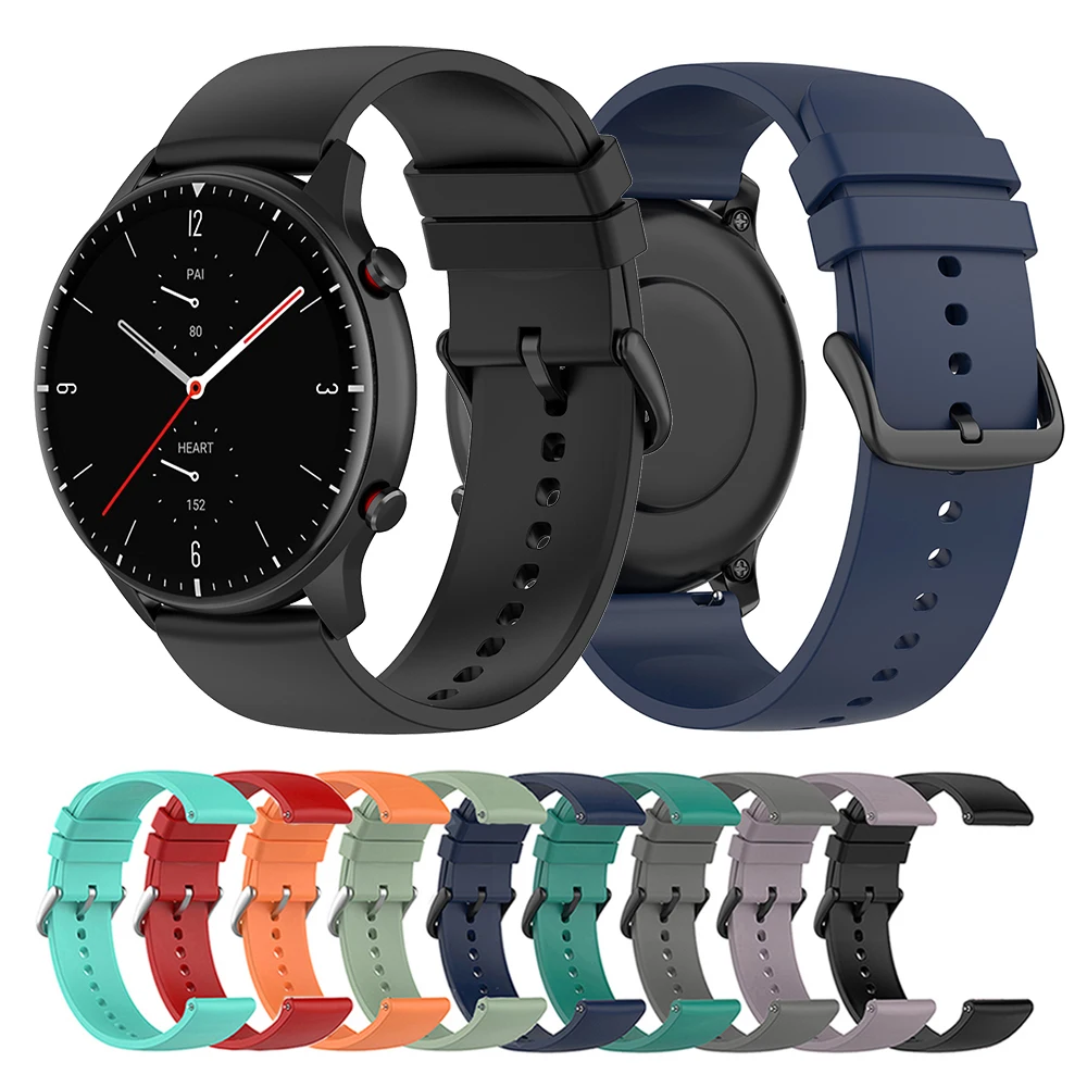 

22mm Silicone Strap For Huami Amazfit GTR 4/3/2 GTR 47mm Pace Stratos 3 2 2S Smart Watch Band For Xiaomi Watch Color 2 S2 S1