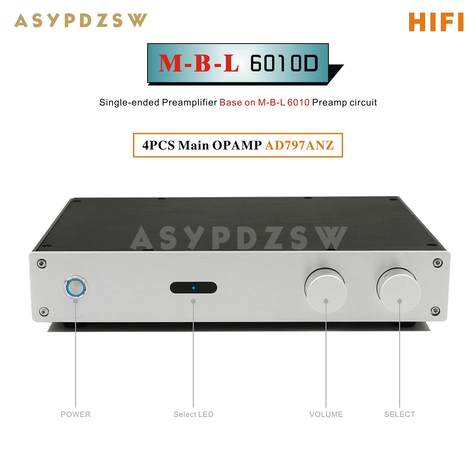 ASYPDZSW HIFI 6010D Single-ended Preamplifier Base on M-B-L6010 Preamp circuit 2