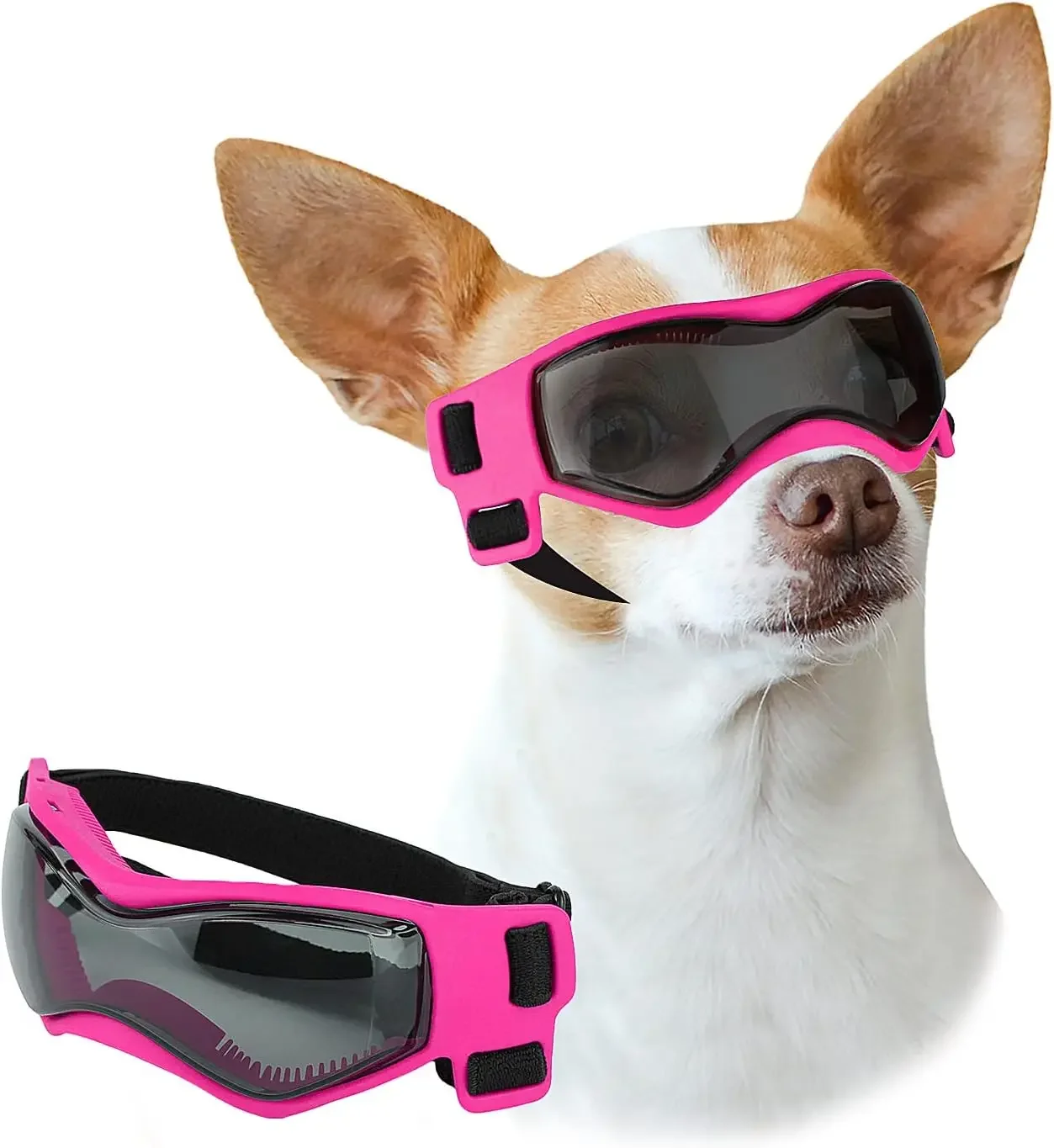 

ATUBAN Dog Goggles Small Breed, Dog Sunglasses UV Protection Wind Protection for Small Dogs Outdoor,Dog Accessories