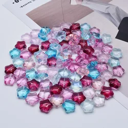 Colorful Five - Pointed Star Glass Beads - Set of 10 (12 - 10pcs)
